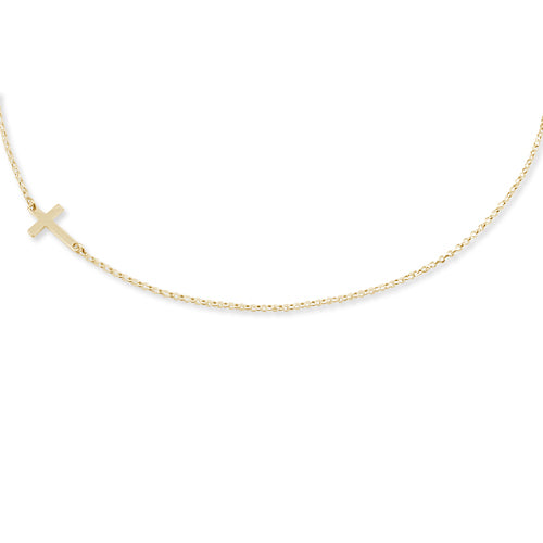 Sideways Cross Necklace