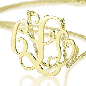 Personalised Two Initial Monogram Necklace with Heart