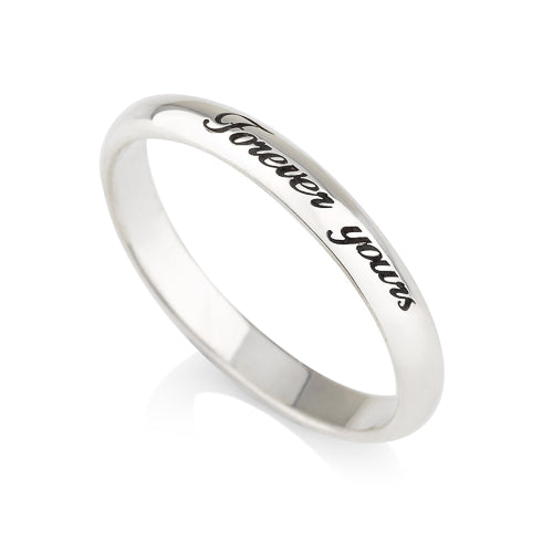 Personalised Thin Engraved Ring