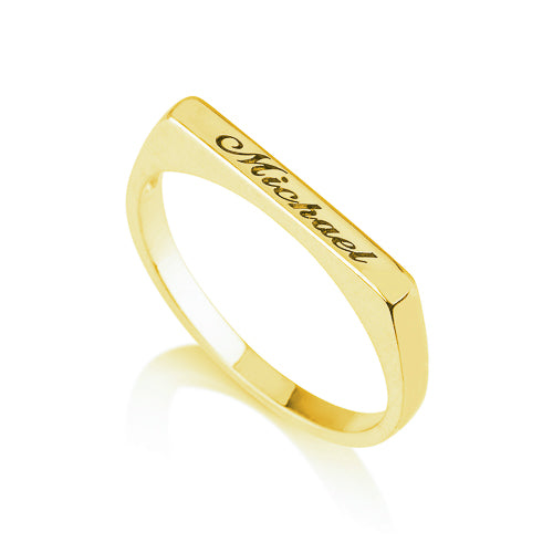 Personalised Name Engraved Ring