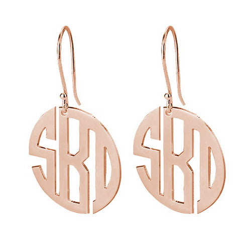 Mini Block Monogram Earrings