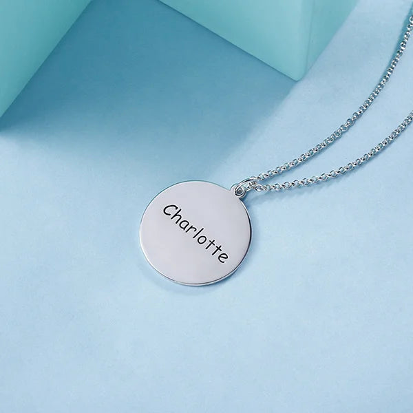 Children Art Drawing Personalised Disc Necklace