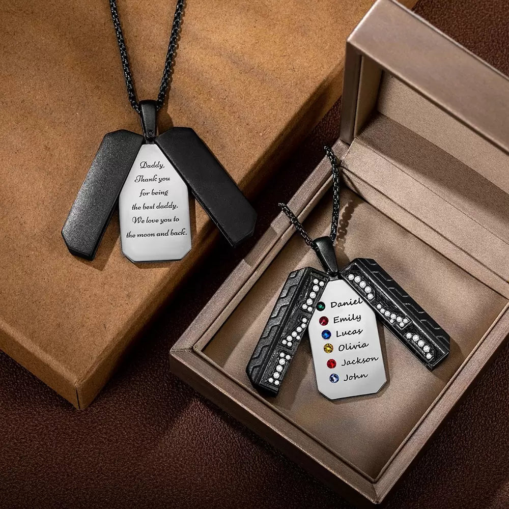 Dad Photo Locket Necklace with Birthstone
