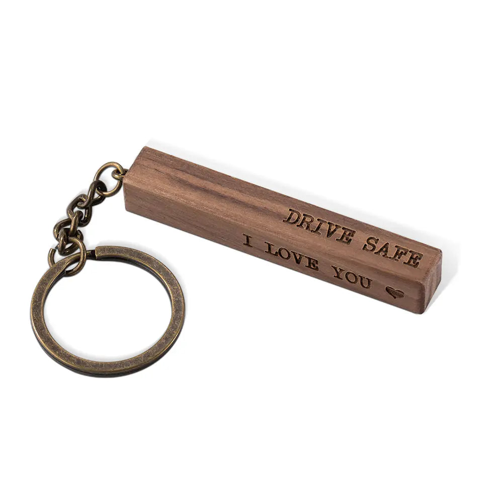 Personalised Wooden Bar Keyring