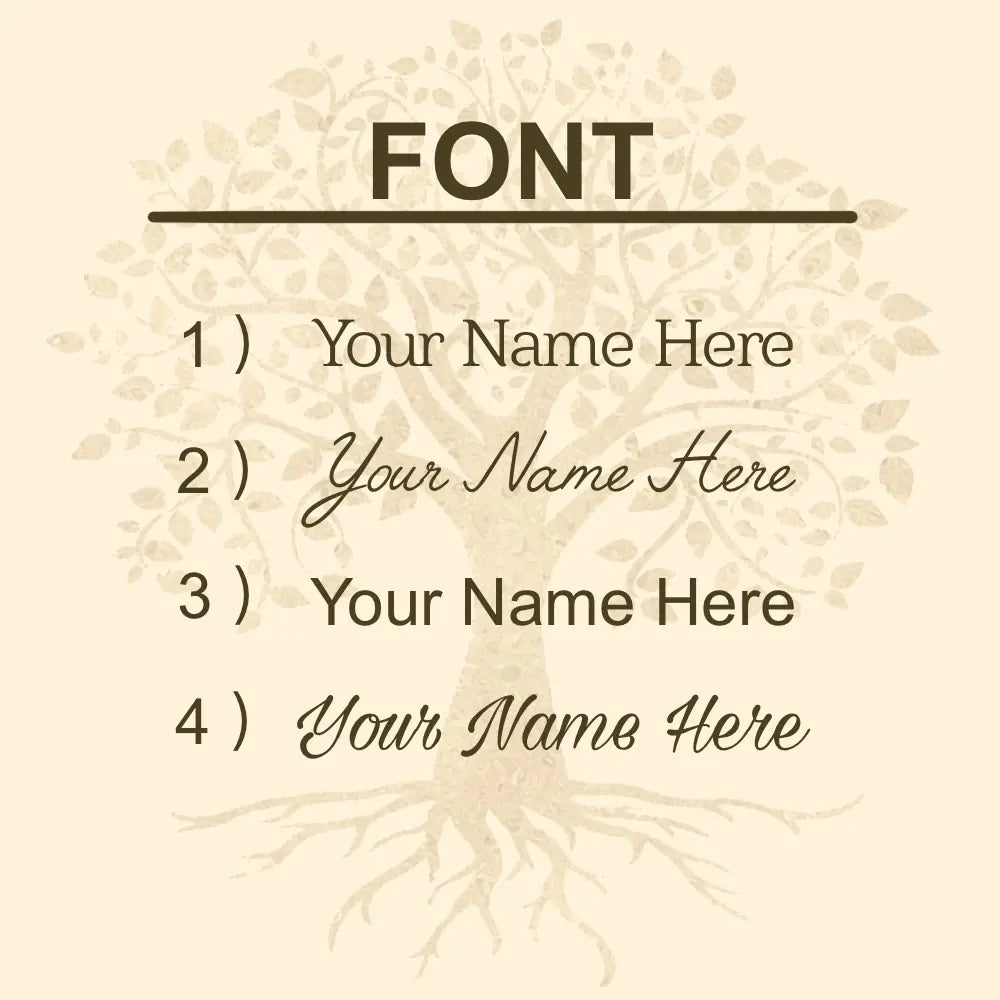 Personalised Family Tree Stainless Steel Bookmark