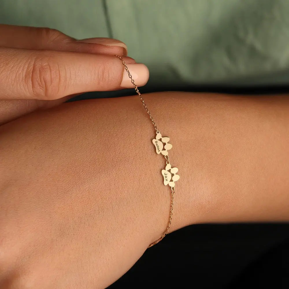 Personalised Pet Paws Bracelet