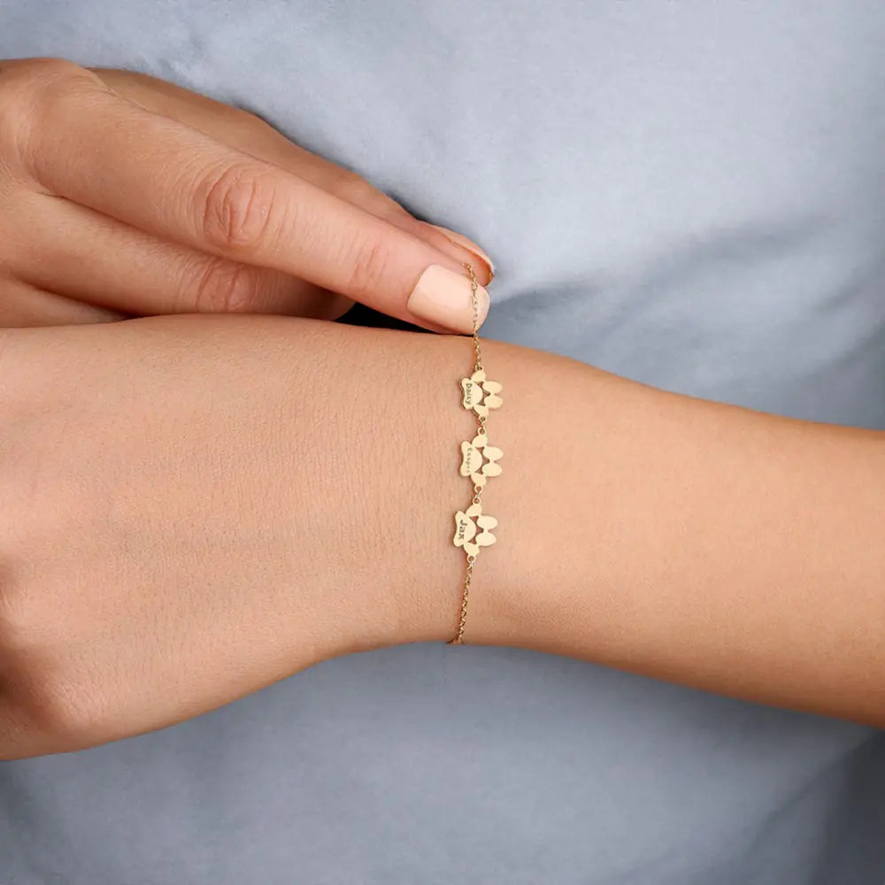 Personalised Pet Paws Bracelet