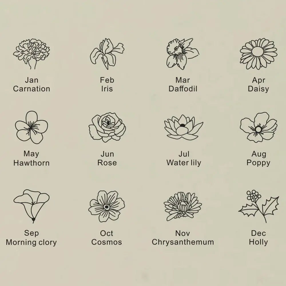 Personalised Birth Flower Charm Bracelet