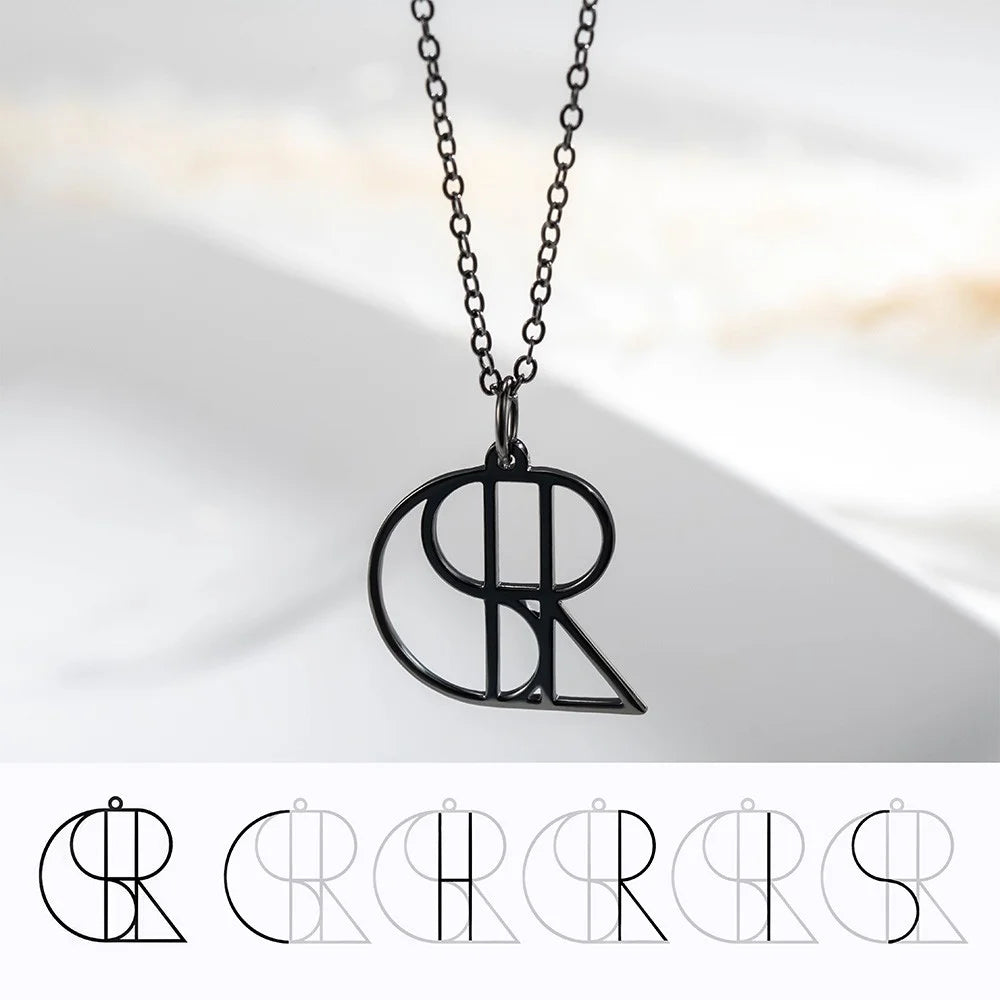 Custom Name Plate Initial Necklace