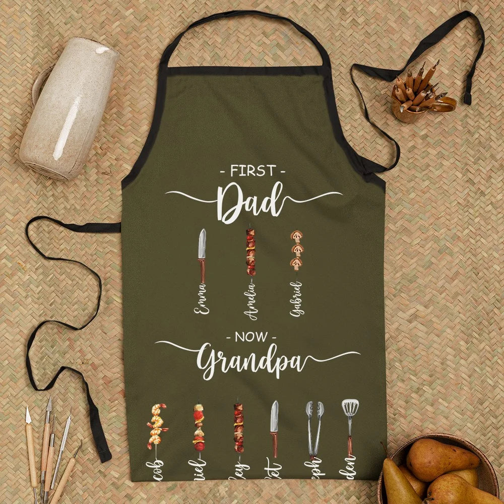 Personalised BBQ Apron for Dad & Grandpa
