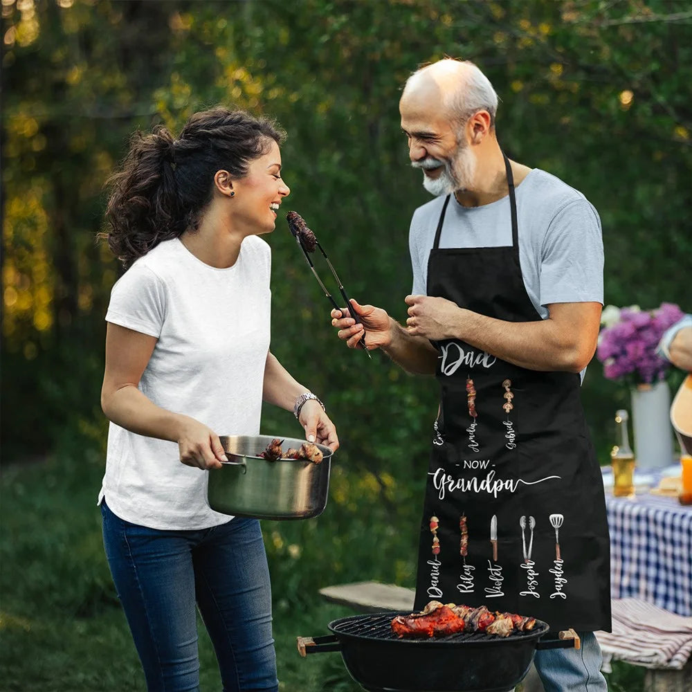 Personalised BBQ Apron for Dad & Grandpa
