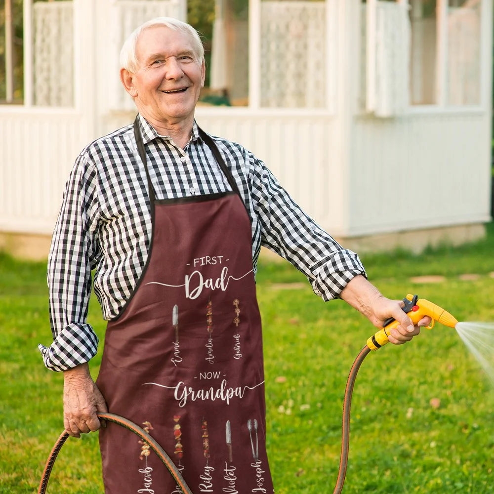 Personalised BBQ Apron for Dad & Grandpa