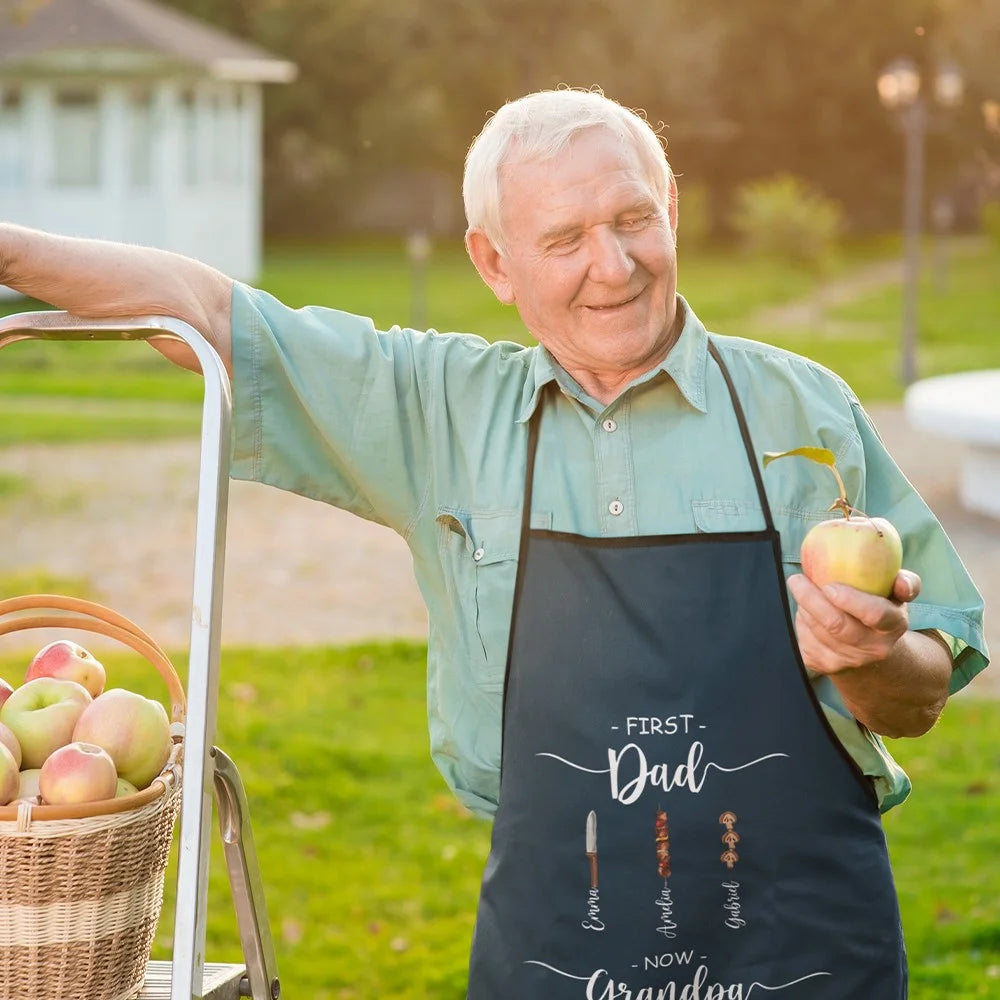 Personalised BBQ Apron for Dad & Grandpa