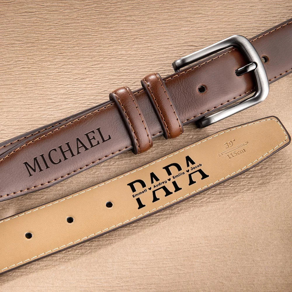 Men's Personalised Leather Father's Day Belt