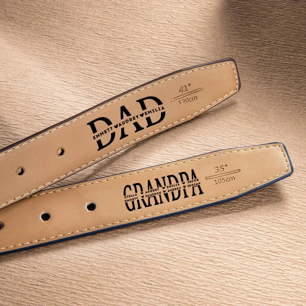 Men's Personalised Leather Father's Day Belt