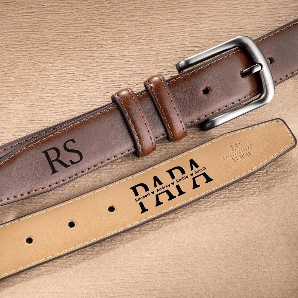 Men's Personalised Leather Father's Day Belt