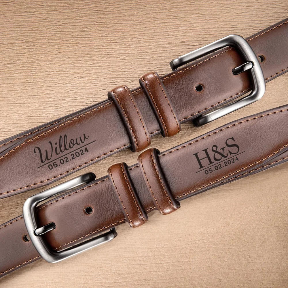 Men's Personalised Leather Belt