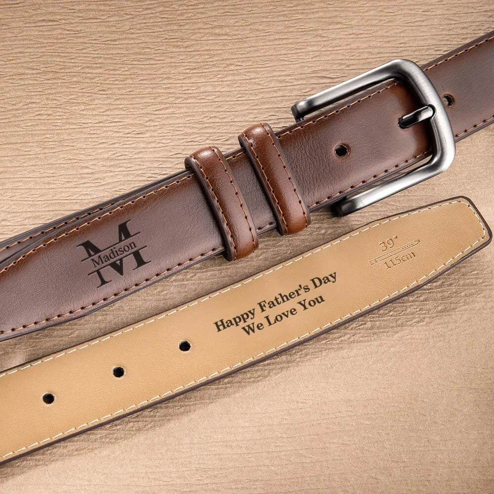 Men's Personalised Leather Belt