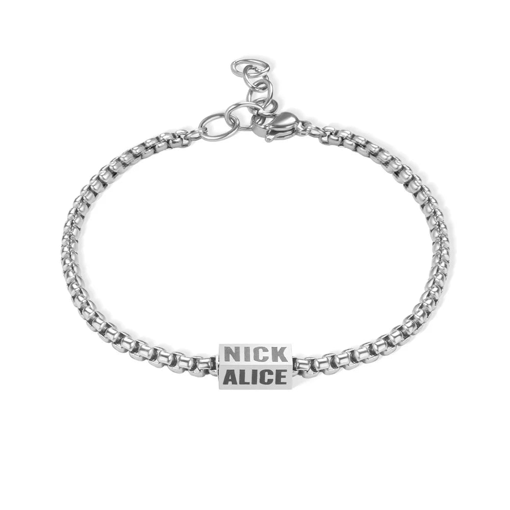 Personalised Men's Bar Bracelet