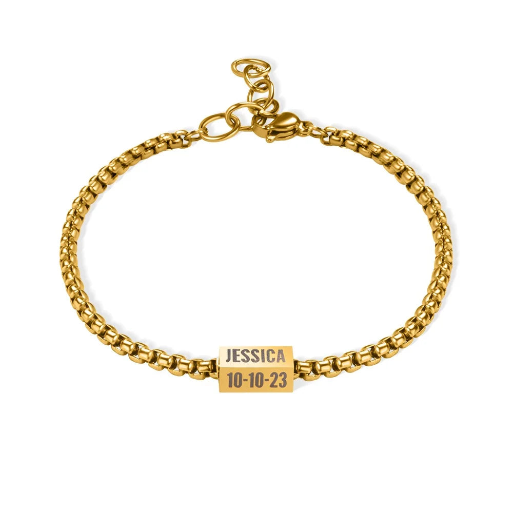 Personalised Men's Bar Bracelet