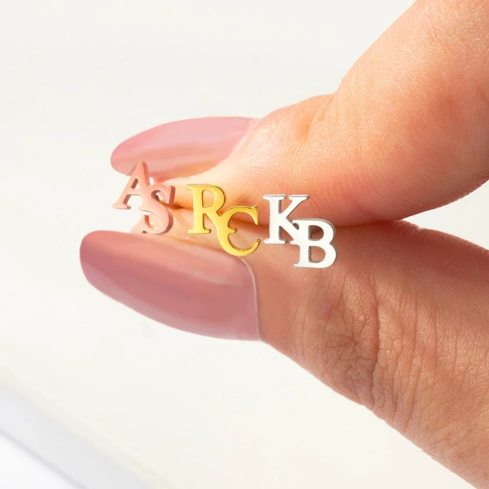 Personalised Initials Stud Earrings