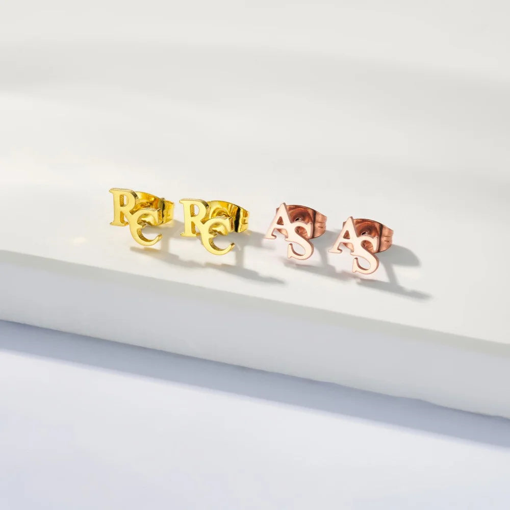 Personalised Initials Stud Earrings