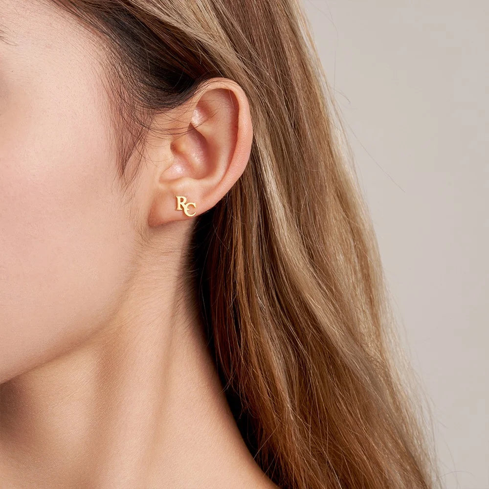 Personalised Initials Stud Earrings