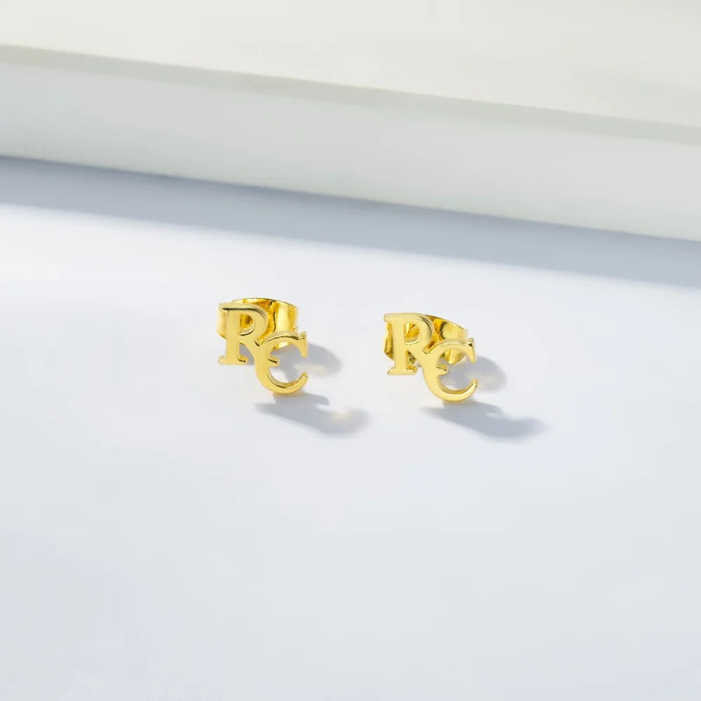 Personalised Initials Stud Earrings