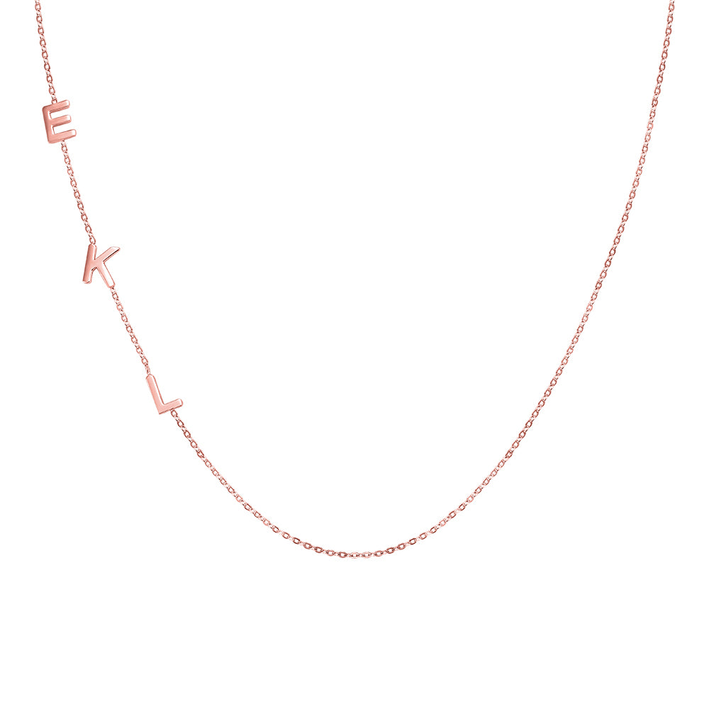 Personalised Sideways Initials Necklace