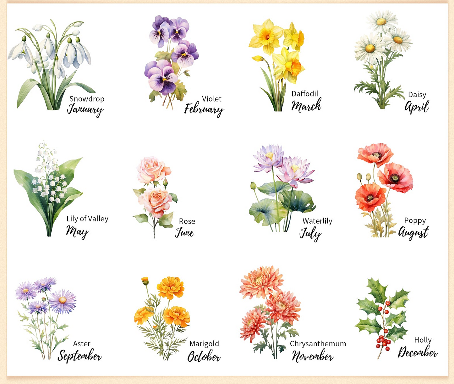 Personalised Birth Flower Cross Body Phone Purse