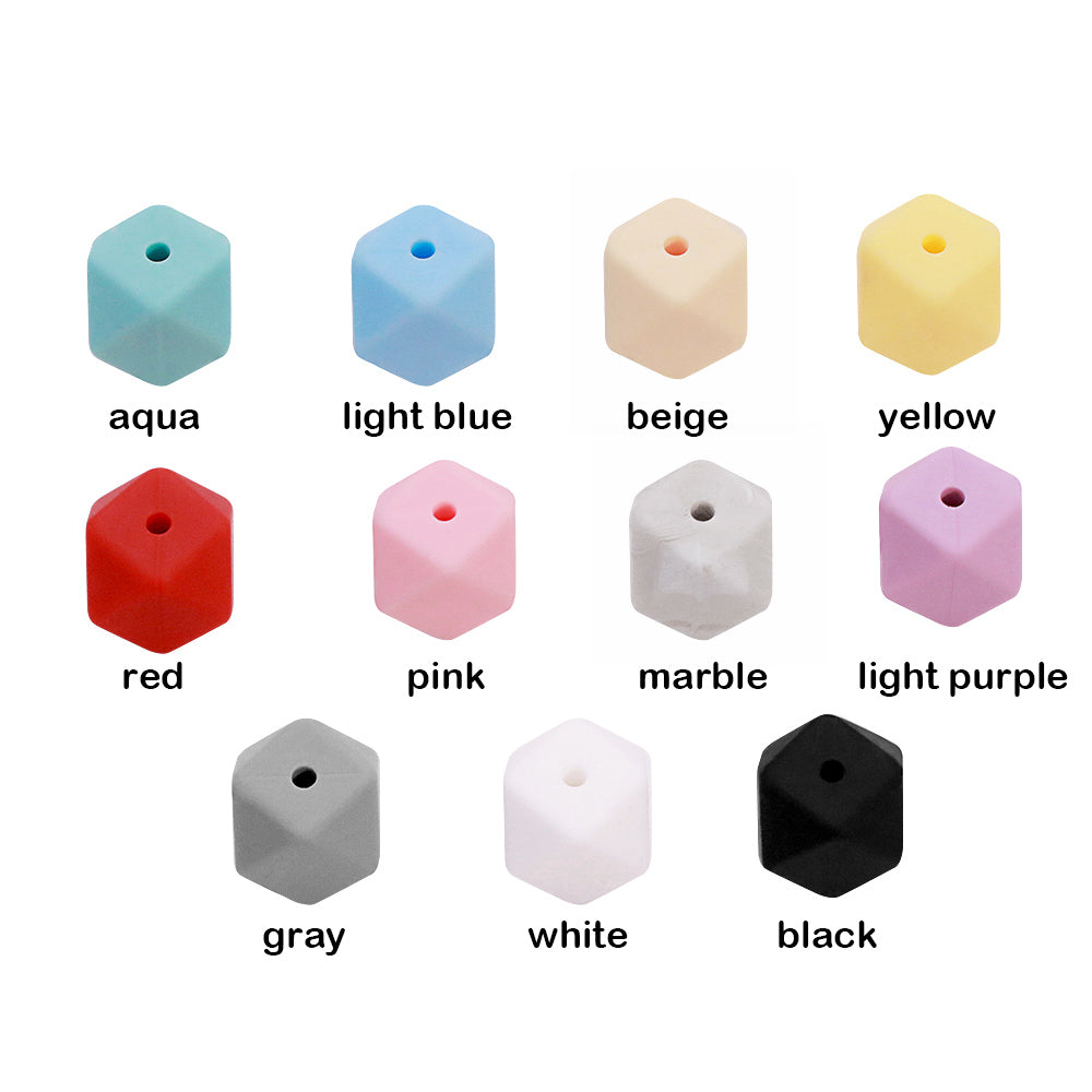 Teachers Personalised Wood/Turquoise/Shell with Hexagon Beaded Lanyard