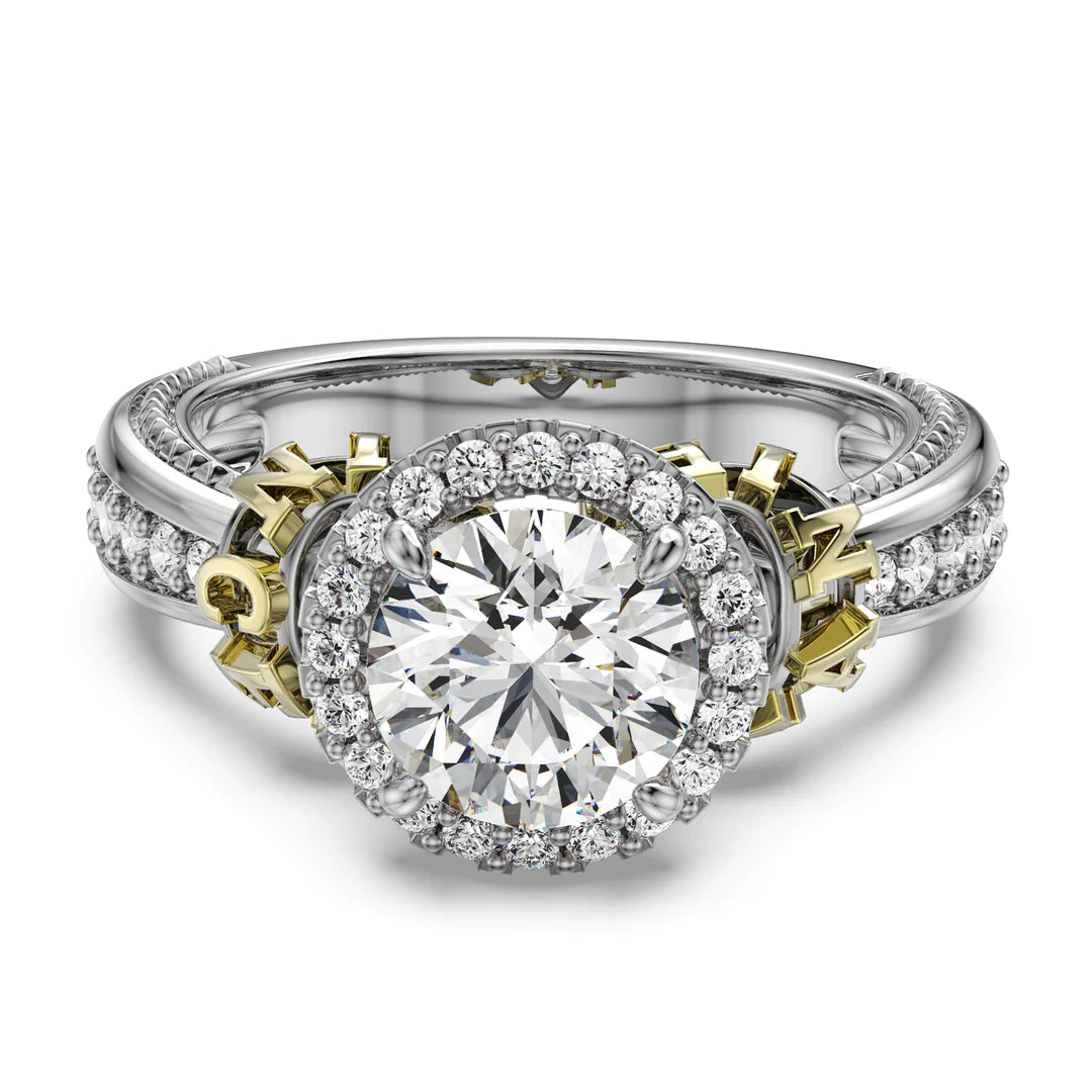 Premium Personalised Moissanite Names Ring