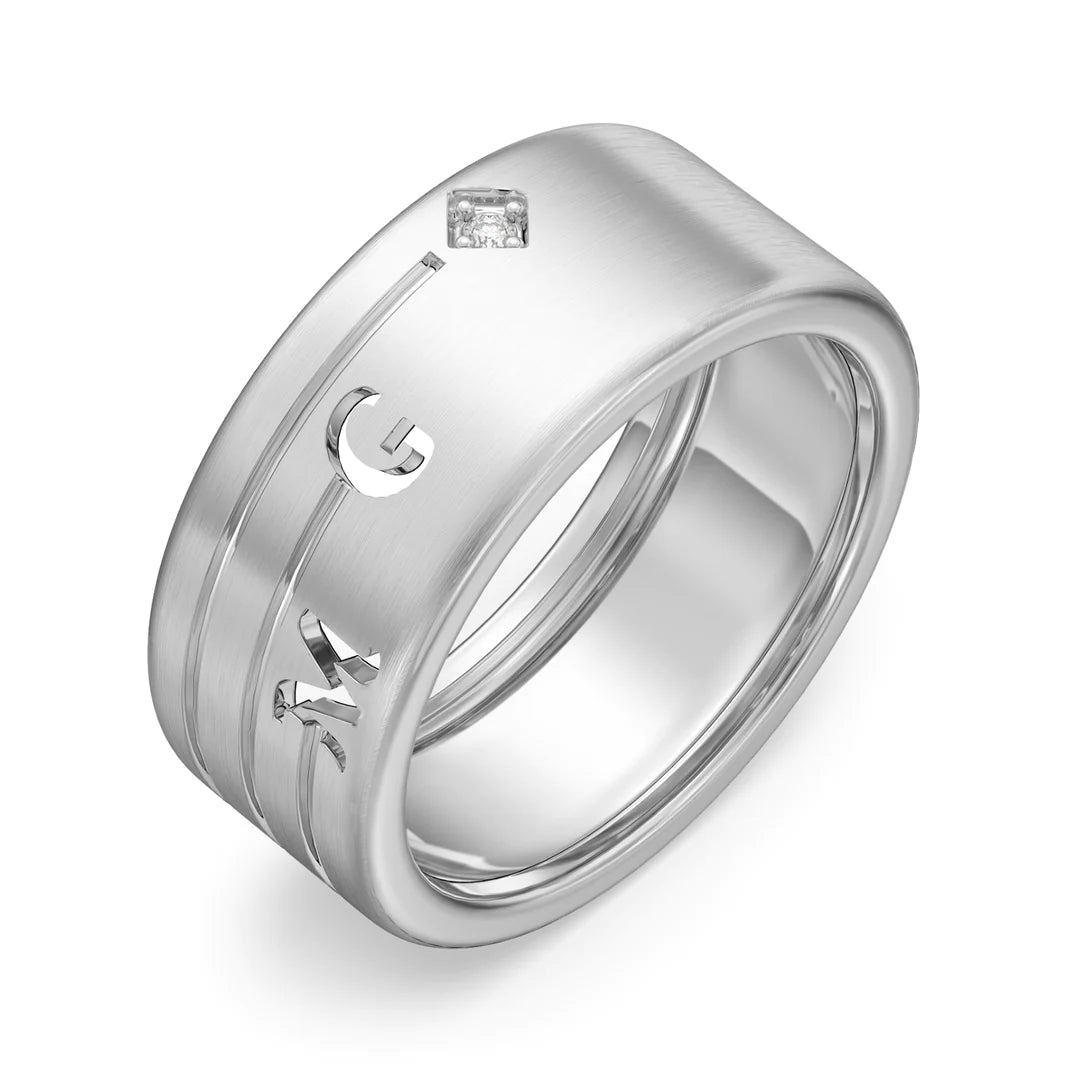 Premium Personalised Couples Names Ring