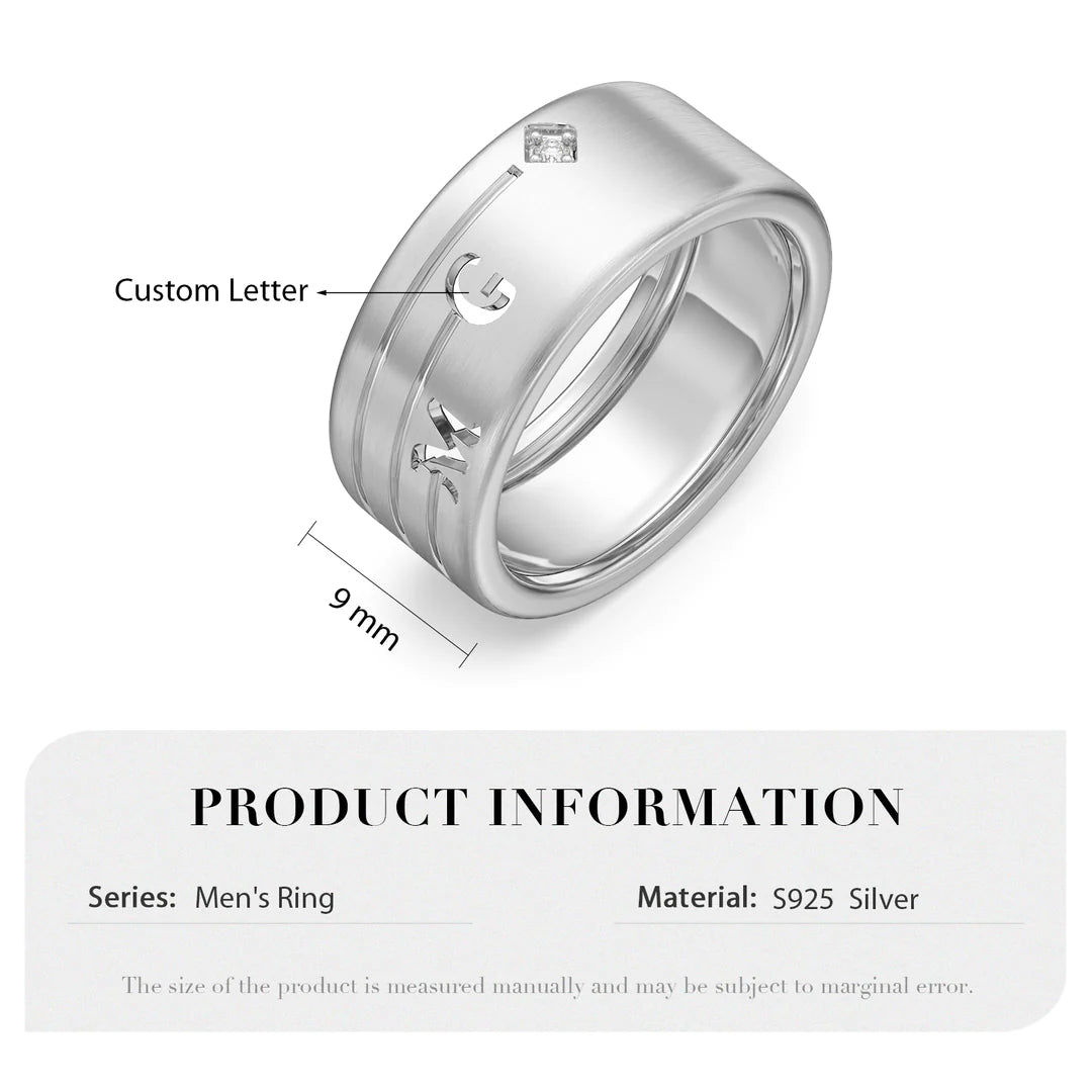 Premium Personalised Couples Names Ring