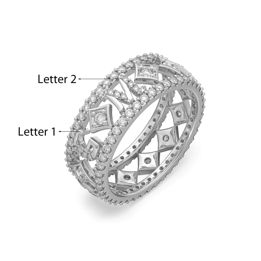 Premium Personalised Couples Names Ring