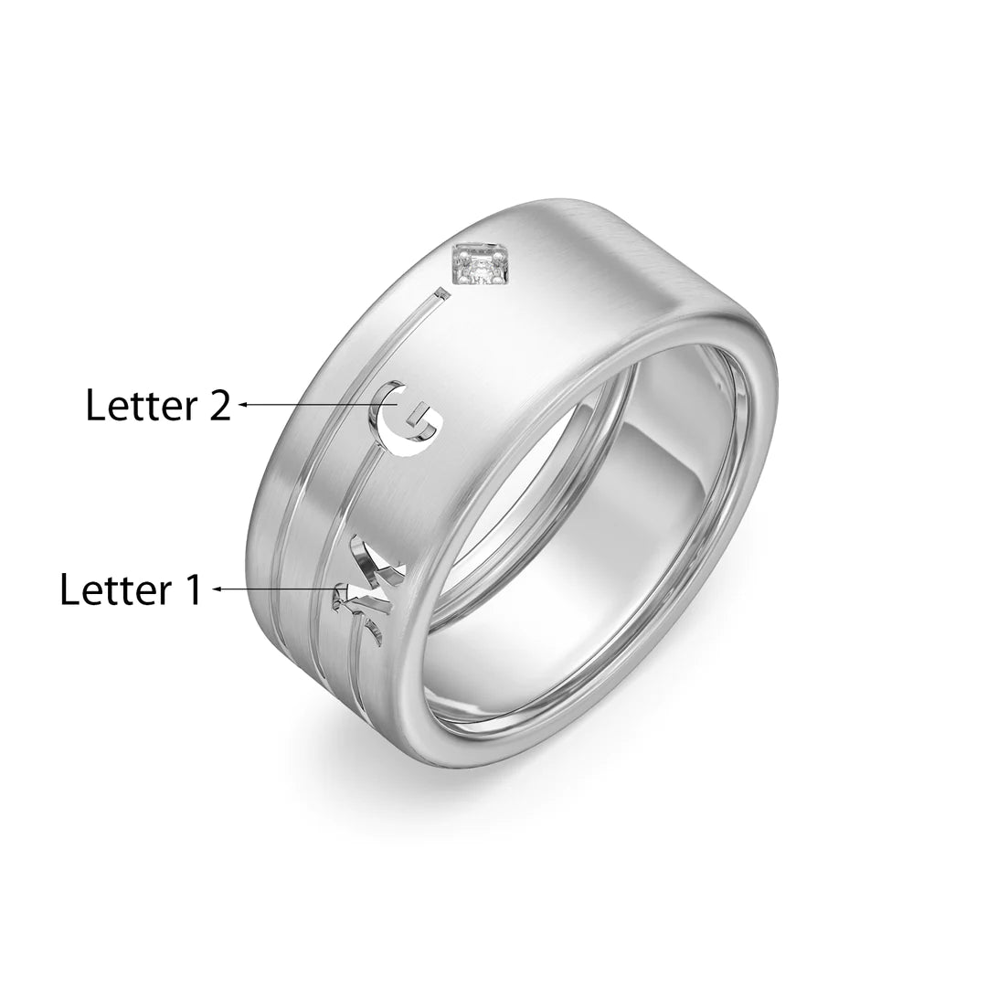 Premium Personalised Couples Names Ring