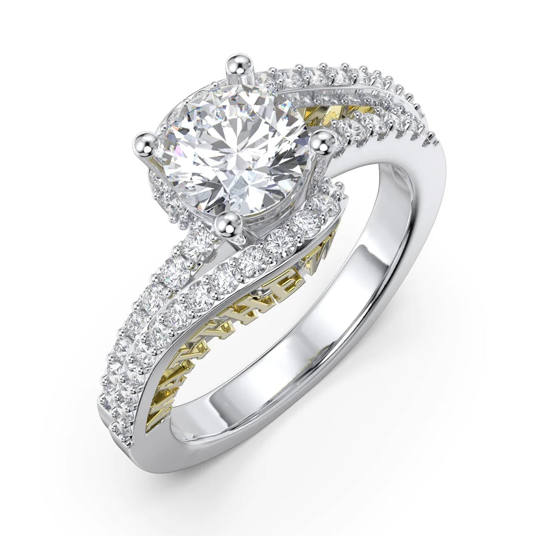 Premium Personalised Moissanite Names Ring