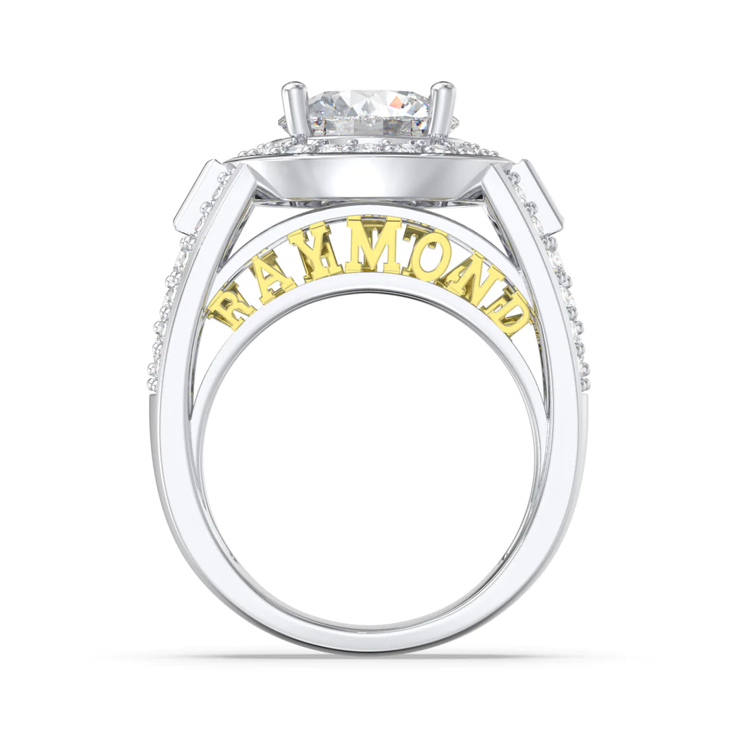 Premium Personalised Moissanite Names Ring