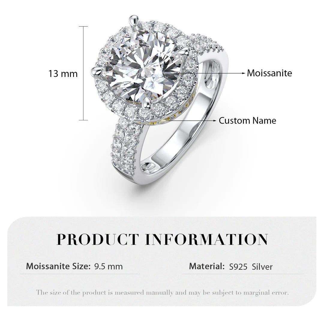 Premium Personalised Moissanite Names Ring