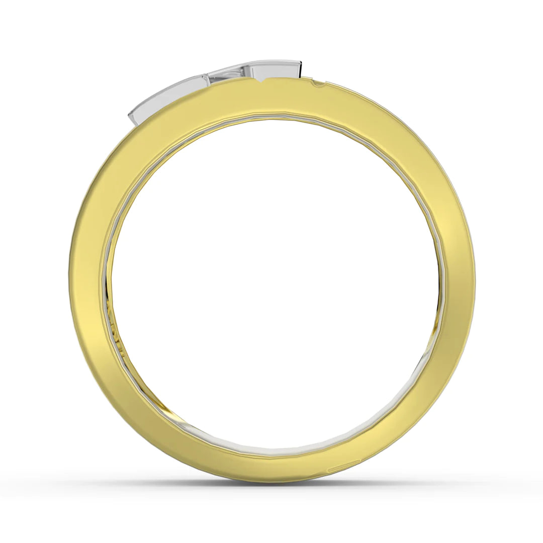 Premium Personalised Couples Initial & Names Band Ring