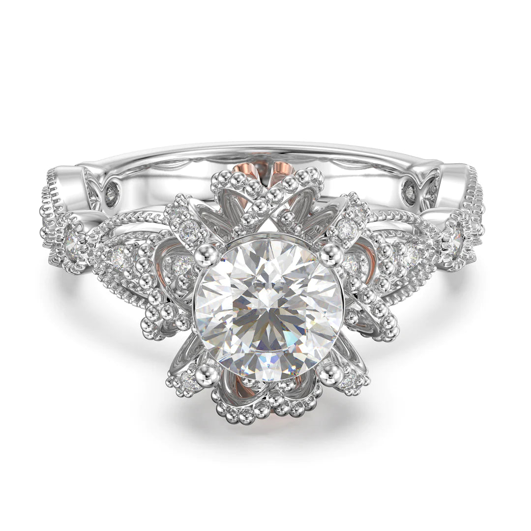 Premium Personalised Moissanite Initials Ring