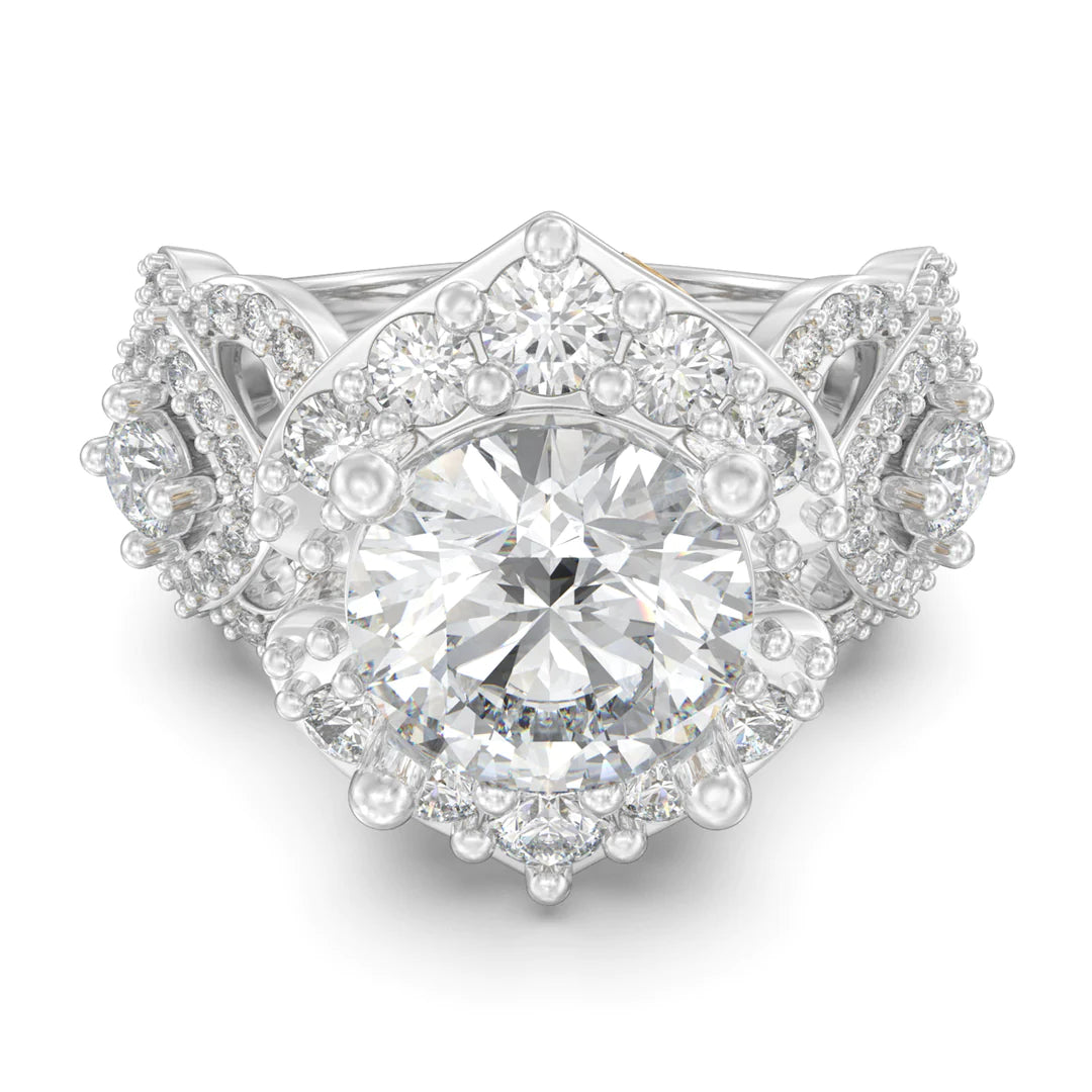 Premium Personalised Moissanite Initials & Birthstones Ring