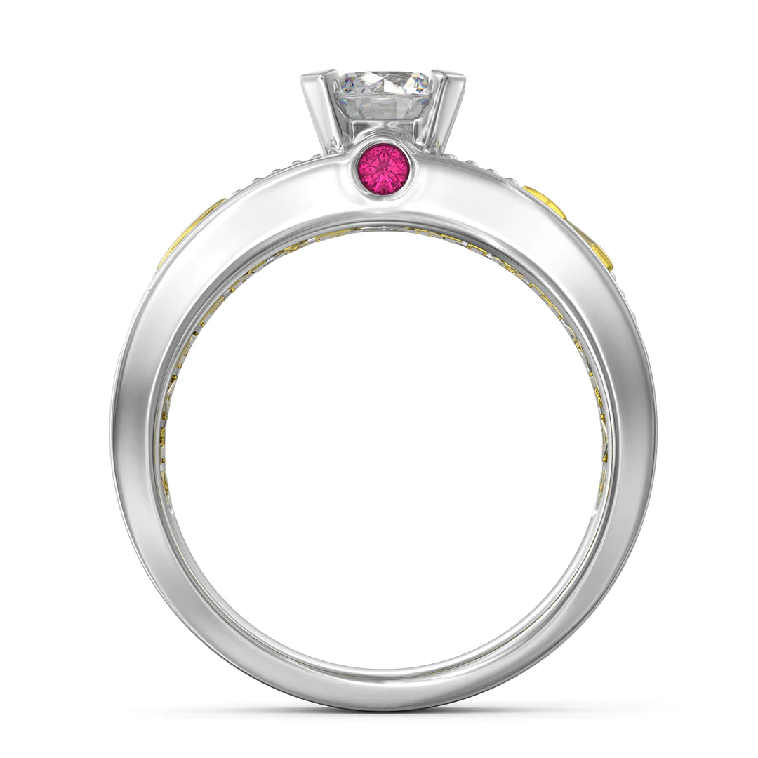 Premium Personalised Moissanite Initials Names & Birthstones Ring