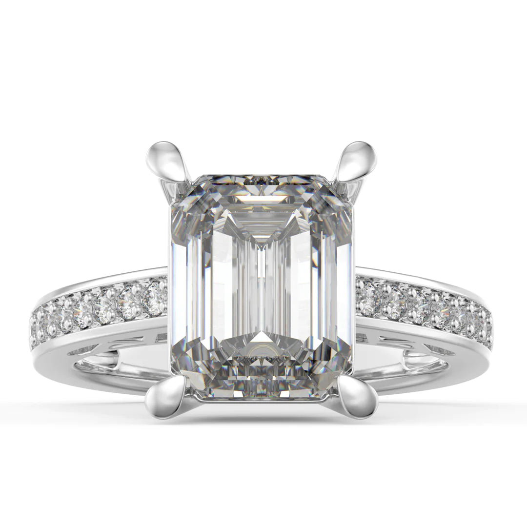 Premium Personalised Moissanite Princess Cut Initials Ring