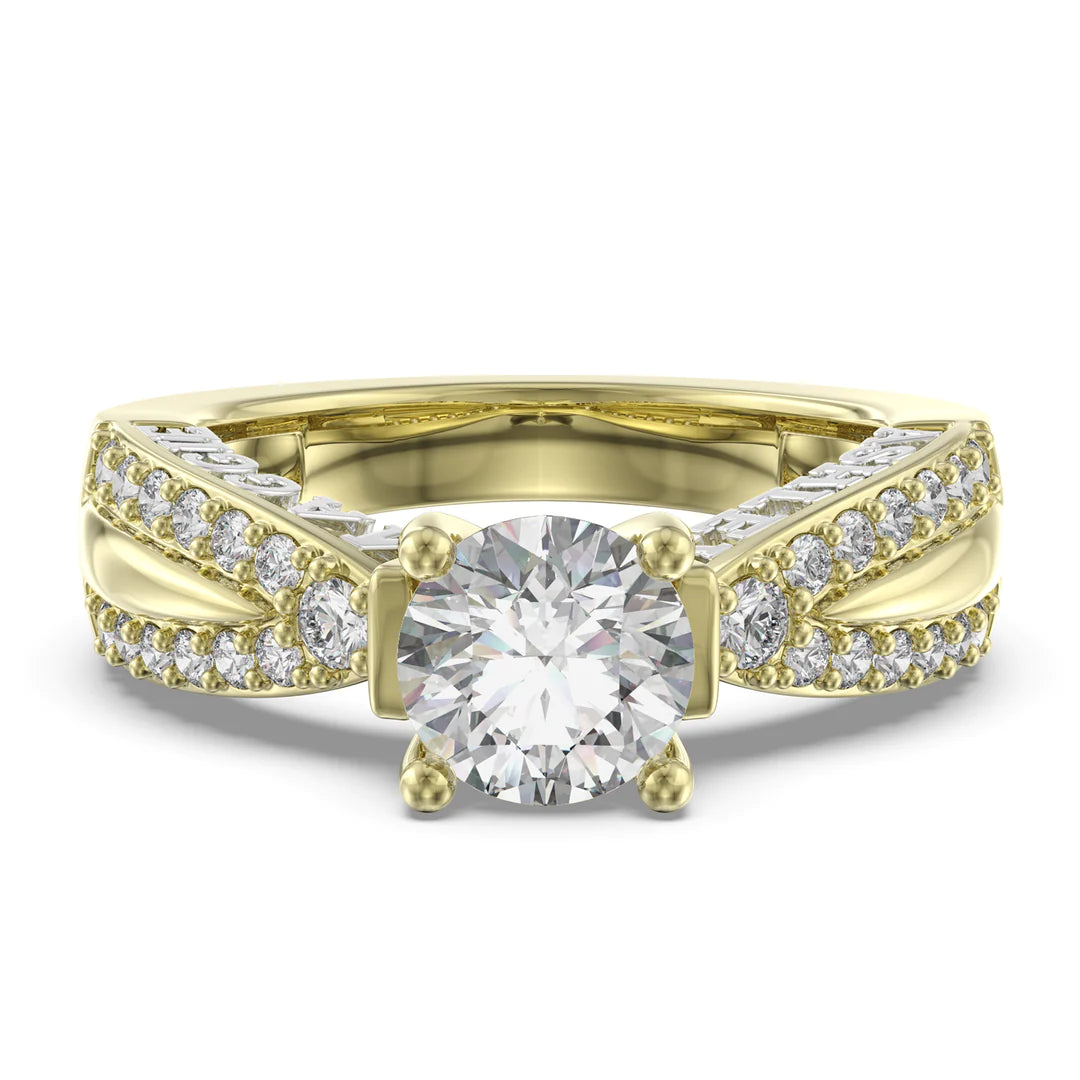 Premium Personalised Gold Plated Moissanite Names Ring