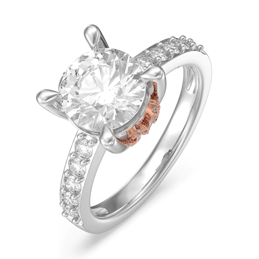Premium Personalised Moissanite Bridal Initials & Number Ring Set