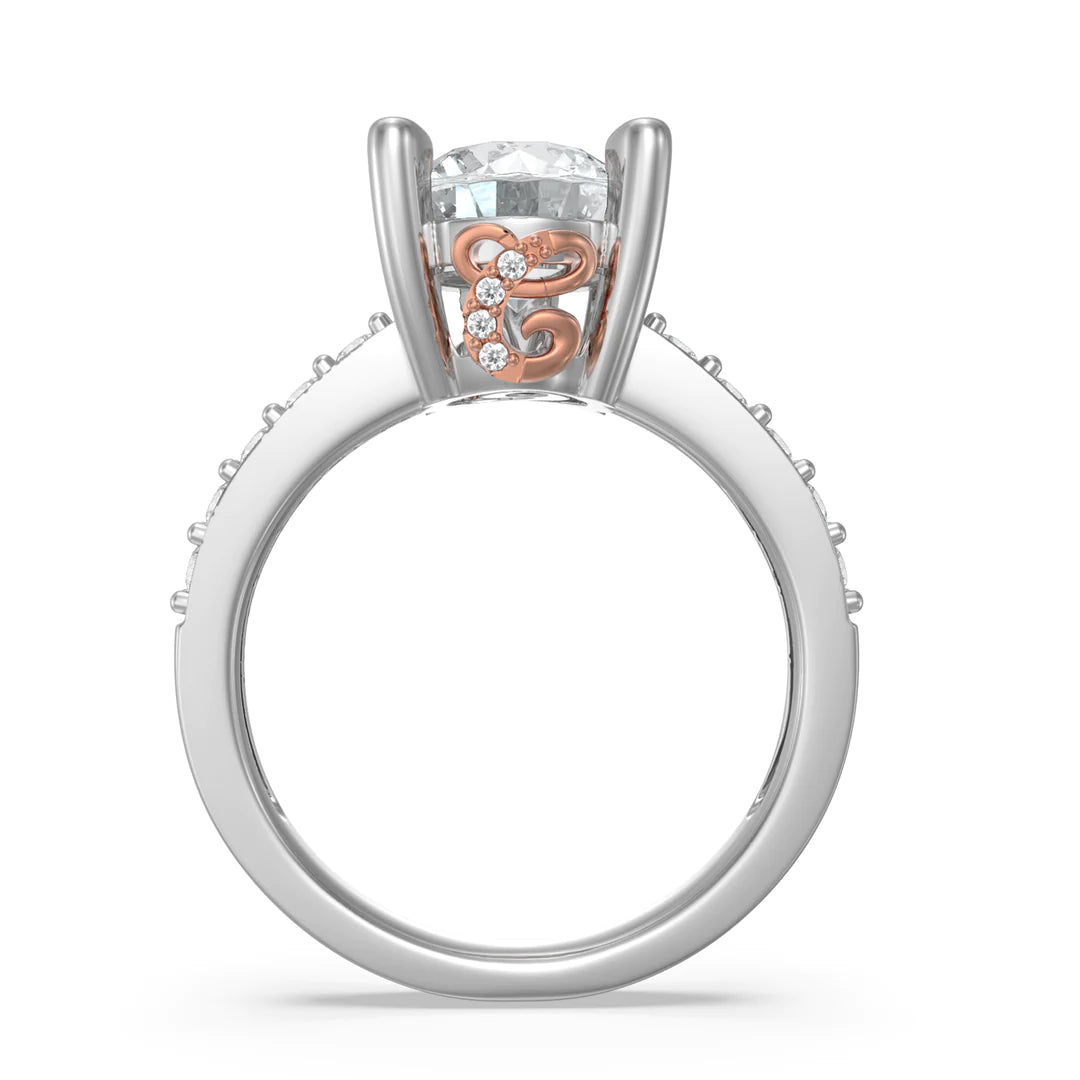 Premium Personalised Moissanite Bridal Initials & Number Ring Set