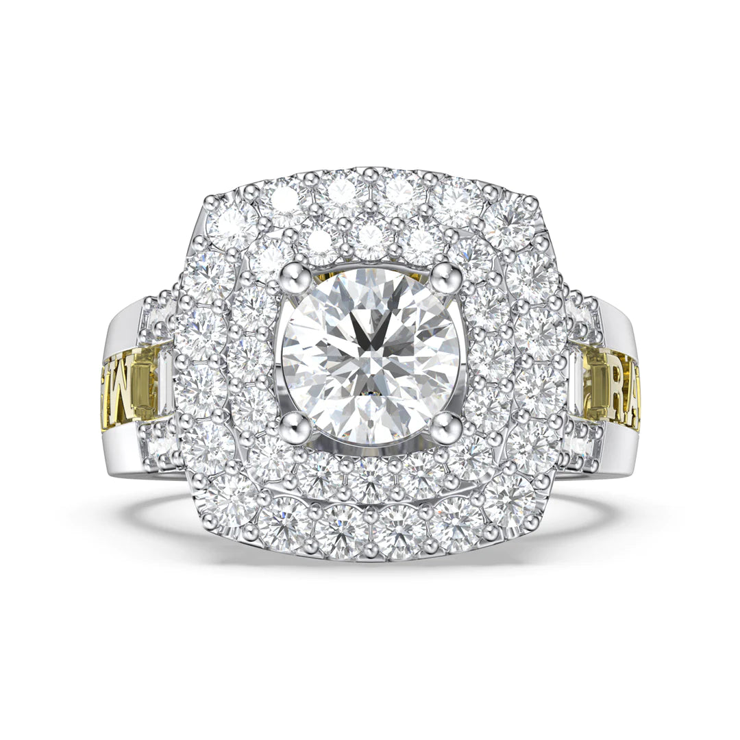 Premium Personalised Moissanite Names & Initials Ring