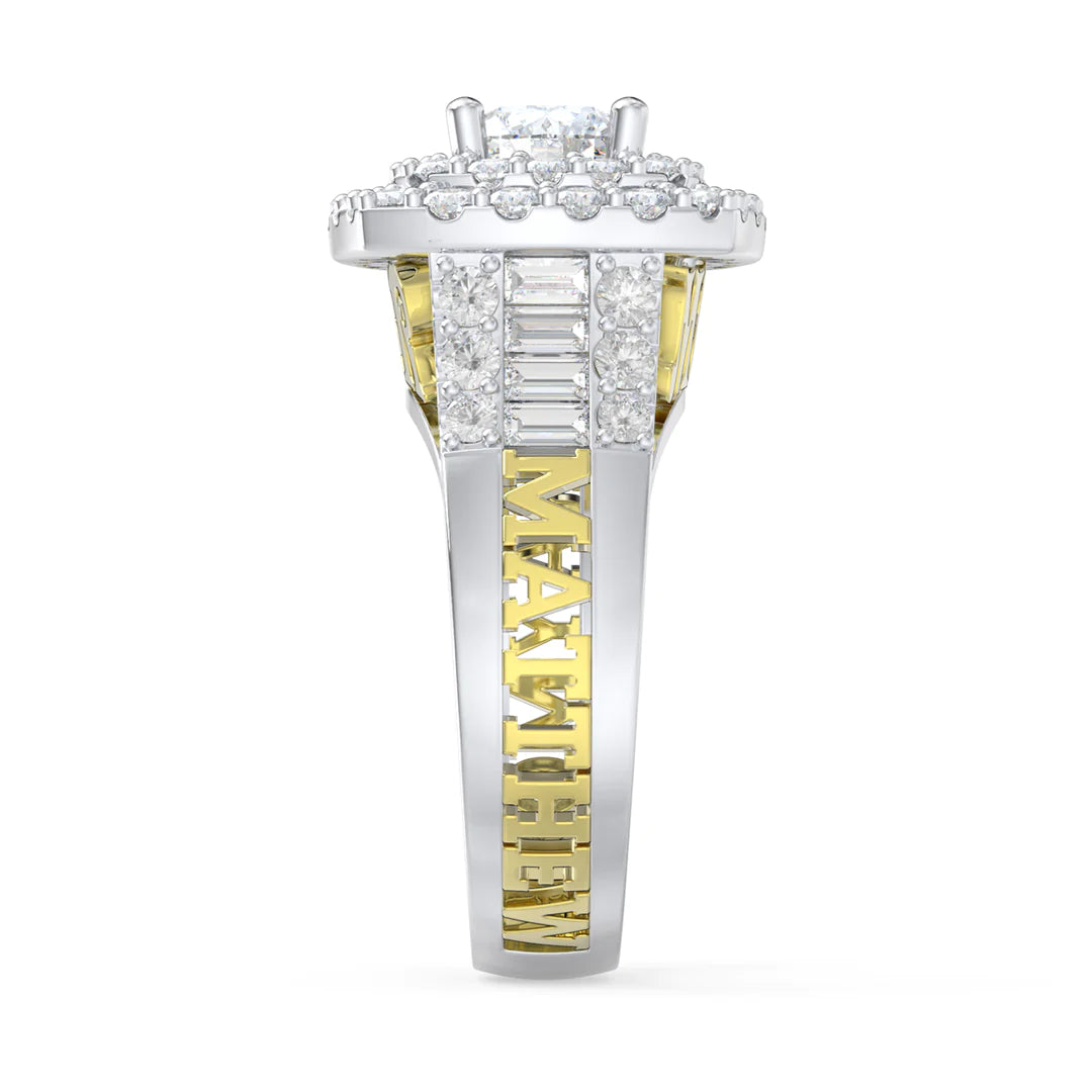 Premium Personalised Moissanite Names & Initials Ring