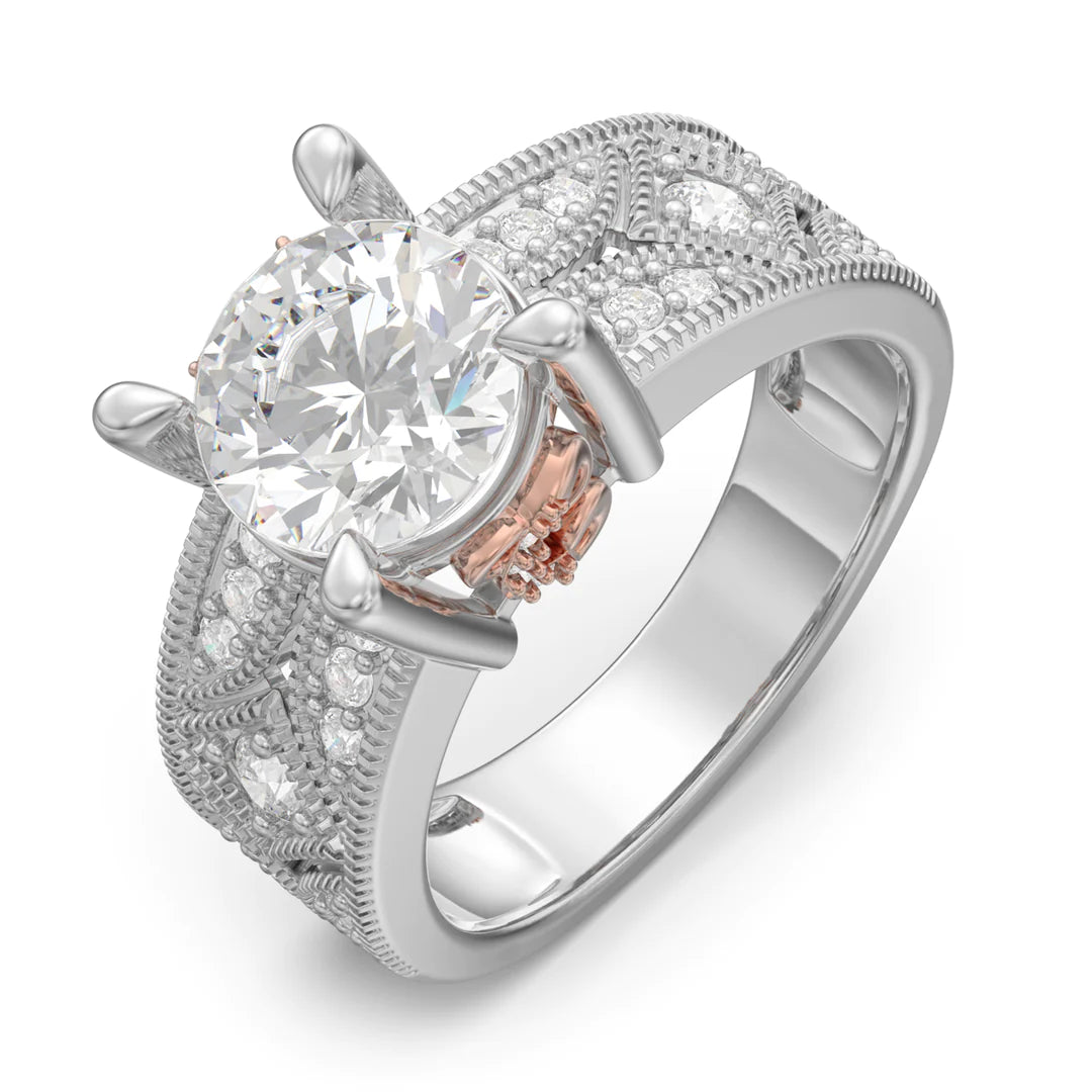 Premium Personalised Moissanite Initials Ring